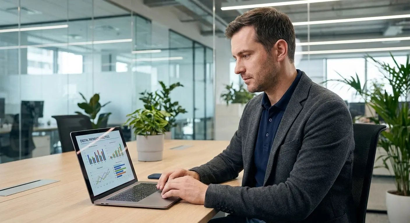 Fiktivní expert na online platby a mobilní platformy