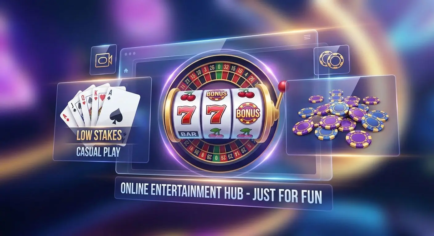 Koláž her s nízkými sázkami: sloty, ruleta a karetní hry